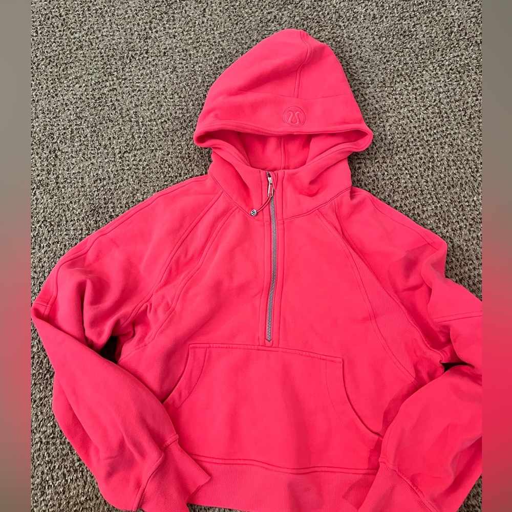 EUC lululemon half zip scuba Lip Gloss m/l